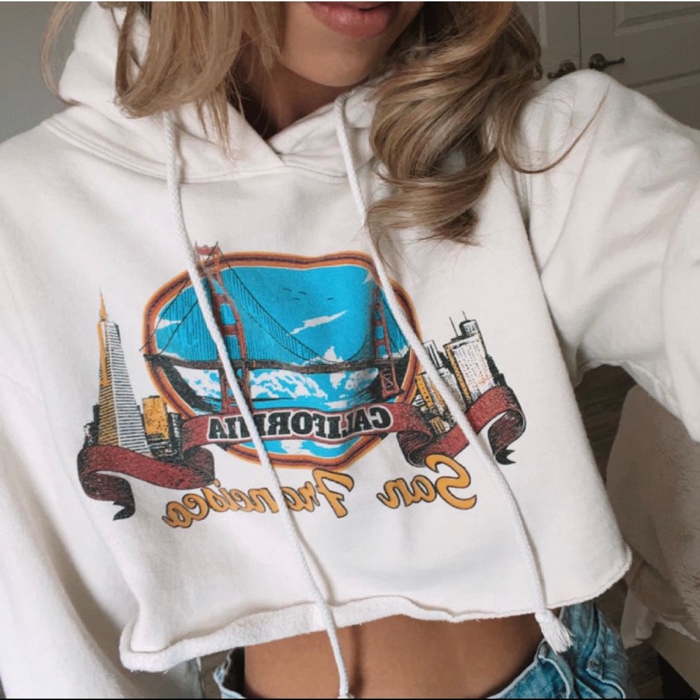 Brandy Melville San Fransisco Cropped Hoodie